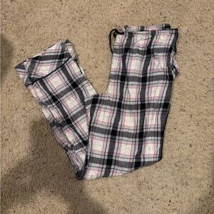 Victoria's Secret Plaid Lounge Pants in Black, White, and Pink